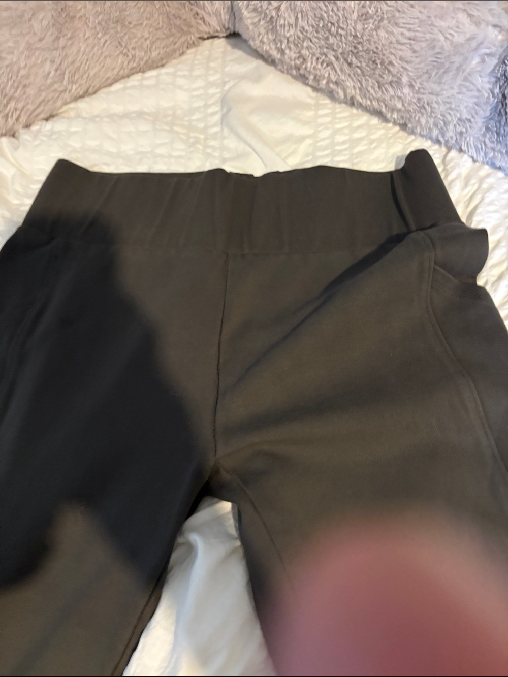Kids Stretch Waist Olive Green Leggings